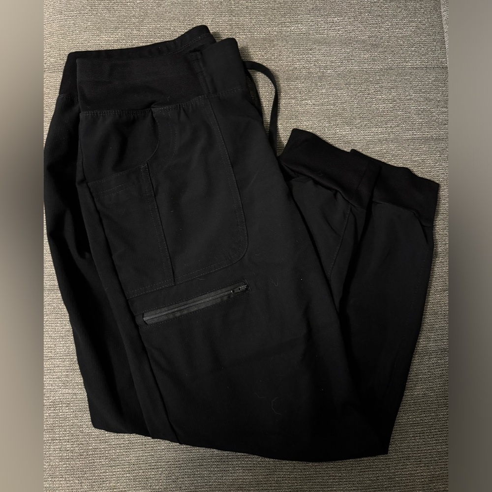 Heart Soul Black Cargo Jogger Scrub Pants